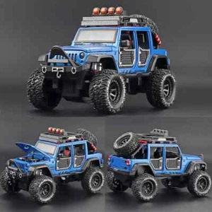 1:24 Jeeps Wrangler Rubicon Pickup Diecast Model Vehicle Sound & Light Kids Gift - Picture 1 of 20