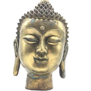 Amazing Brass ShakyaMuni Buddha Head Buddhism Sculpture Statue -Handcrafted - Picture 1 of 10