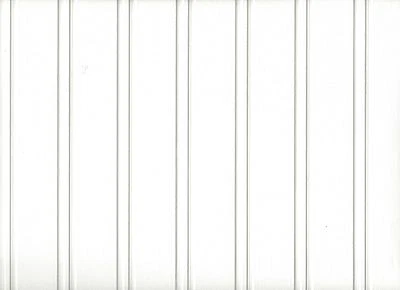 White Paintable Beadboard Textured Prepasted Wallpaper 497-59016  - Image 1 of 4