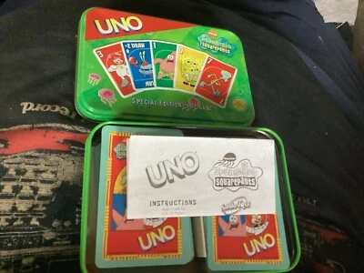 Vintage 2001 UNO SpongeBob SquarePants Special Edition Card Game Complete Tin - Image 1 of 2