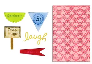 Sizzix Framelits Happy Hearts Set plus Prägung #658537 UVP 34,99 $ D. Ziegler - Bild 1 von 12