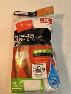 Hanes Men's White Briefs 3 Pack 2252P3 S/P 28"-30" - NEW SEALED - Picture 1 of 2