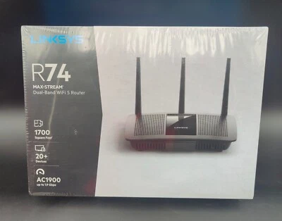 Linksys R74 EA7450 MU-MIMO Max-Stream Dual-Band AC1900 Wi-Fi 5 Router SEALED - Image 1 of 3