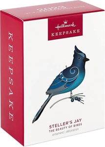 2023 Hallmark The Beauty of Birds Steller's Jay Keepsake Ornament 19th in Series - Picture 1 of 4