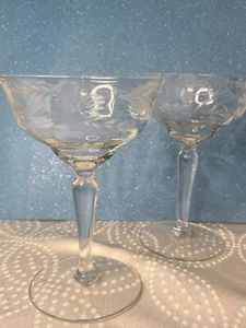 DOS copas altas de champán/herbete vintage tallo 5 3/4" - Imagen 1 de 8