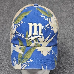 Minnesota Twins Hat Blue Tropical Hawaiian Baseball Cap Trucker Floral 47 Brand - Picture 1 of 6