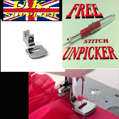 LOW SHANK GATHERING FOOT FOR SEWING MACHINE. FREE UNPICKER ! F/25 - Image 1 of 2