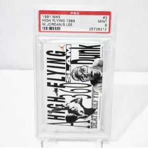 1991 Nike High Flying 1989 Michael Jordan / Spike Lee #2 Card PSA 9 come nuove - Foto 1 di 9