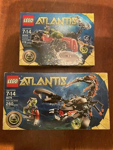 LEGO Atlantis Lot: Deep Sea Striker (8076), Seabed Scavenger (8059). Complete. - Picture 1 of 5