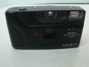 MINOLTA AF101R 35mm POINT & SHOOT BLACK FILMKAMERA - GETESTET, FUNKTIONIERT! - Bild 1 von 10