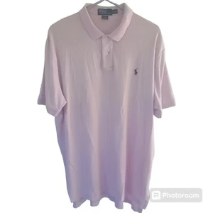 Polo By Ralph Lauren Camicia Uomo XL Manica Corta Rosa Polo Preppy Pony Unisex - Foto 1 di 11