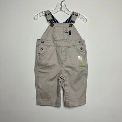 复古 Gymboree 2003 甲壳虫卡其色连体裤男宝宝 3-6 个月 100% 有衬里 DS Y2K — 第 1/4 张图片