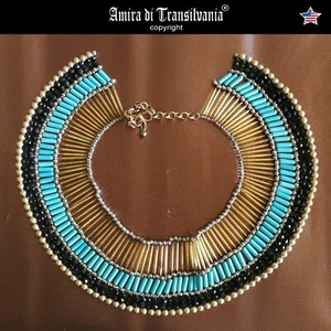 Egyptian Choker Collier Antique Necklace Vintage Jewel Medalion Antique Jewelry - Picture 1 of 24