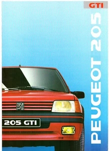 Peugeot 205 GTi 1988-89 French Market Foldout Sales Brochure 1.6 1.9 - Picture 1 of 3