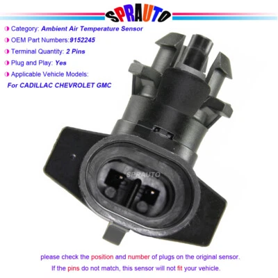 Sensor de temperatura del aire ambiente para Buick Regal LaCrosse Chevy Cruze Silverado Foto 1 de 4