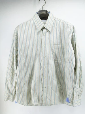 Camisa Alex Cannon Verde Rayas Manga Larga Bolsillo en el Pecho Abotonada Grande Foto 1 de 4