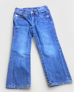 True Religion Size 4 Boys Blue Relaxed Jeans Adjustable Waist Stretch - Picture 1 of 10