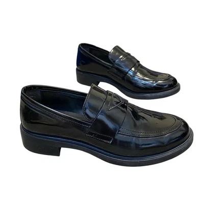 Steve Madden Penny Loafer Women 8 Black Chunky Slip On Formal Preppy Office Wear - Image 1 of 4