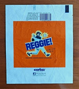 1978 ORIGINAL NY Yankees Reggie Jackson REGGIE BAR Wax Wrapper - Curtiss Candy - Picture 1 of 1