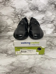 WALKING CRADLES, Kunst, SCHWARZ LEDER Halbschuhe Slipper Schuhe Größe US 6,5 - Bild 1 von 5