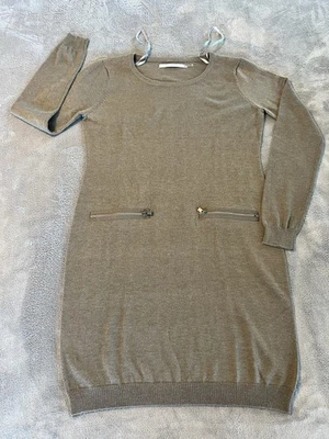 Marc New York платье женщин L свитер тела Con шерстяная смесь длинным рукавом коричневатый - Изображение 1 из 4