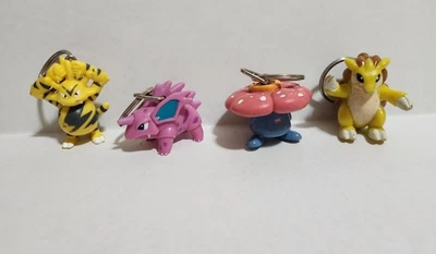 1999 Burger King Vileplume, Electabuzz, Nidorino, Sandslash Pokemon Keychain Lot - Image 1 of 4
