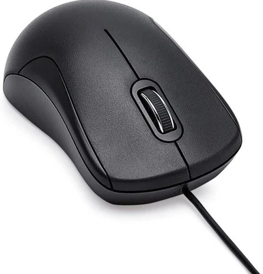 Amazon Basics 3-Button USB Wired Mouse - Standard, Black - Image 1 of 4