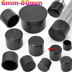PVC Rubber Chair Feet Cover Round Table Leg End Cap Anti Scratch Floor Protector - Picture 1 of 50