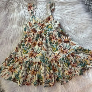 Vestido Tommy Bahama Niña Pequeña 3T Floral Boho Calce y Acampanado Rayón Lino Midi BxA - Imagen 1 de 13