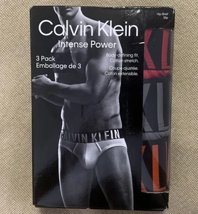 Calvin Klein Intense Power Men Cotton Stretch Hip Brief 3- Pack, Multicolor 2XL - Afbeelding 1 van 4