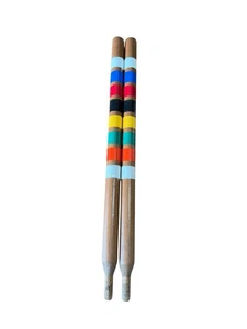 Juego de 2 clavijas de repuesto de madera de croquet Forster vintage de 17" - Imagen 1 de 2