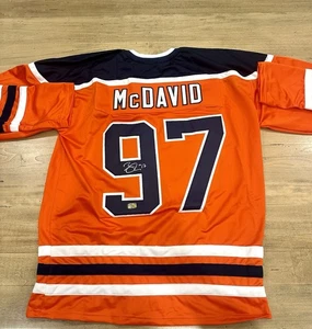 Edmonton Oilers Connor Mcdavid Autographed Auto Signed Jersey Orange COA - Picture 1 of 6