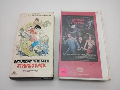 SATURDAY THE 14th Strikes Back VHS Tapes LOT Vintage Horror Comedy Cult Classic - Image 1 of 4