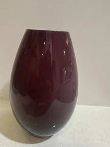 Vintage HOLME GAARD ~COCOON~Burgundy~White Cased Vase By Peter Svarrer 17cm - Bild 1 von 14