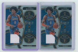 2022 -23 Select Jalen Williams Draft Selections Rookie Jersey Silver Prizm 2 Lot - Picture 1 of 2