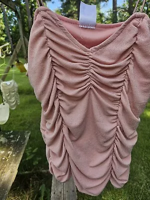 Women's No Boundaries Junior Spaghetti Strap Pink Glittery Top Size M (7-9)  - Image 1 of 4