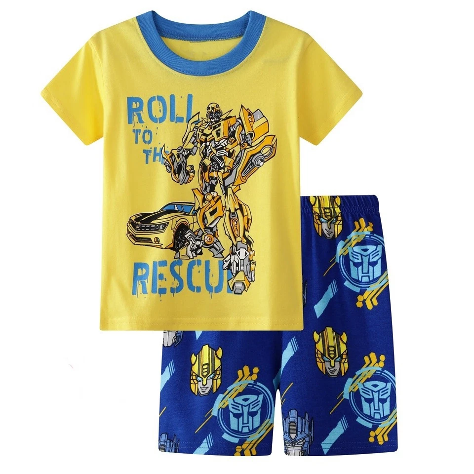 NUEVO Juego de pijama Transformers-Bumble Bee Print para niño manga corta 2 piezas Foto 1 de 1