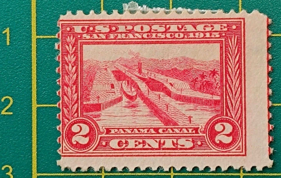 US stamp 1913, Sc A145, #398, 2c, Misperforated, MLH - Image 1 of 4