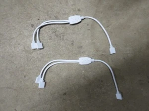 TWO  4-pin Female Power Splitter Cables for RGB LED Strip Light - Picture 1 of 6