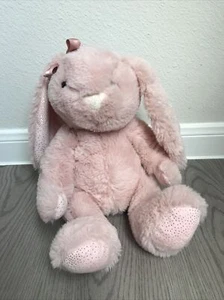 WALMART Rose Pink Soft Plush Easter Bunny Rabbit Stuffed Animal Toy Sparkles - Picture 1 of 10