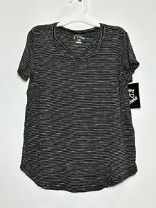 Girls' Short Sleeve Bar Front T-shirt - art class Black Stripe M - Picture 1 of 2