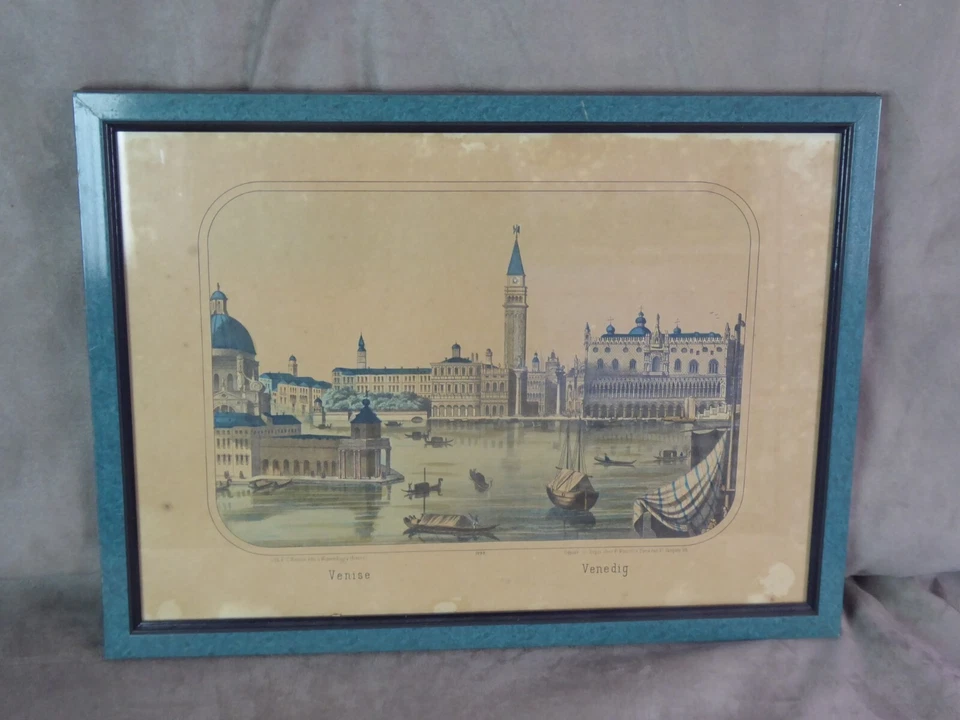 LITHOGRAPHIE ancienne: VENISE. - Photo 1/4