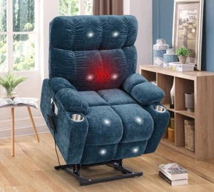 Electric Power Lift Recliner Chairs with Massage and Heat - Picture 1 of 4