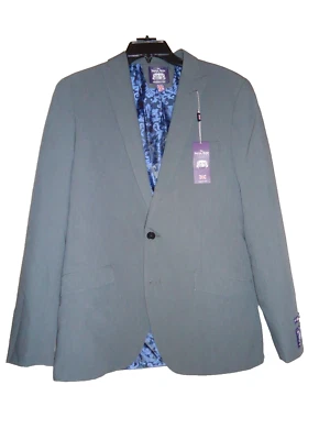 Men The Savile Row Size 40L Brixton Brit Skinny Gray Suit Coat Blazer Jacket(CS) - Image 1 of 4