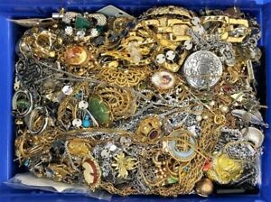3 Lbs Pound Unsorted Huge Lot Jewelry Vintage New Junk w/ Wear Resell Tangled In