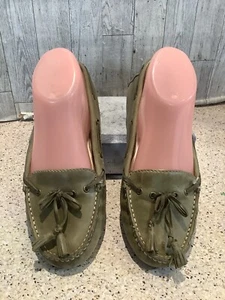 Eddie Bauer kaktusgrüne Wildleder-Flats mit Tassel Größe 7,5 - Bild 1 von 11