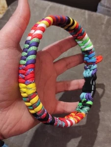 COLLARE CANE In Paracord Multicolore / fatto a mano su misura Unico !! - Foto 1 di 4
