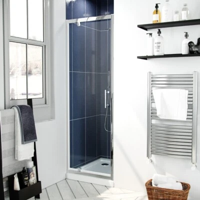 NES HOME Jupiter 700mm Modern Pivot Shower Door Enclosure Screen Safety Glass