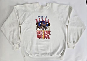 Vintage 1989 Buffalo Bills End Zone Animal Sweatshirt, XL, Made in USA Miller - Picture 1 of 11