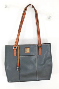 Nuevo sin etiquetas Dooney & Bourke Azul Marino Guijarro Lexington Bolso de Mano y Conjunto de Cartera Triple - Imagen 1 de 12